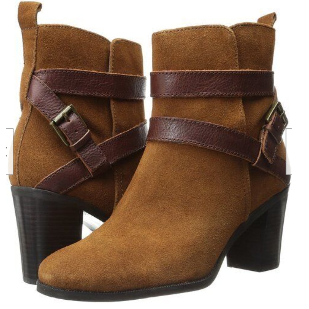 Ralph Lauren Suede Leather Belt Cassy Booties (124)